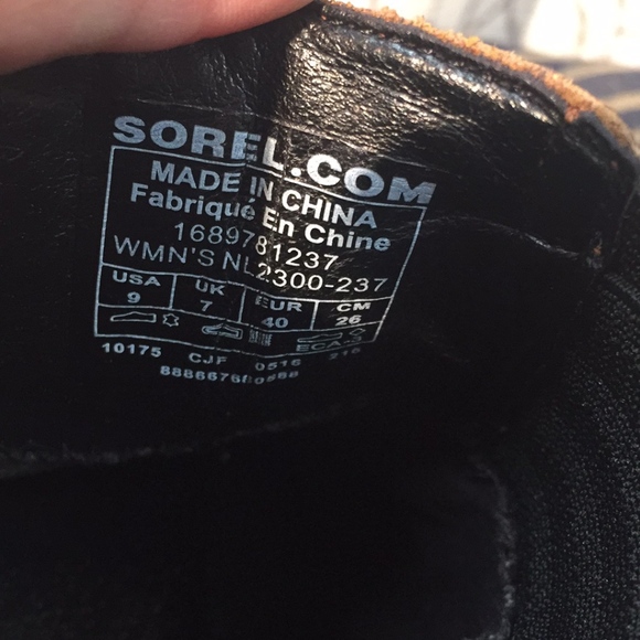 Sorel leather heel boots with stretch top - Picture 8 of 8